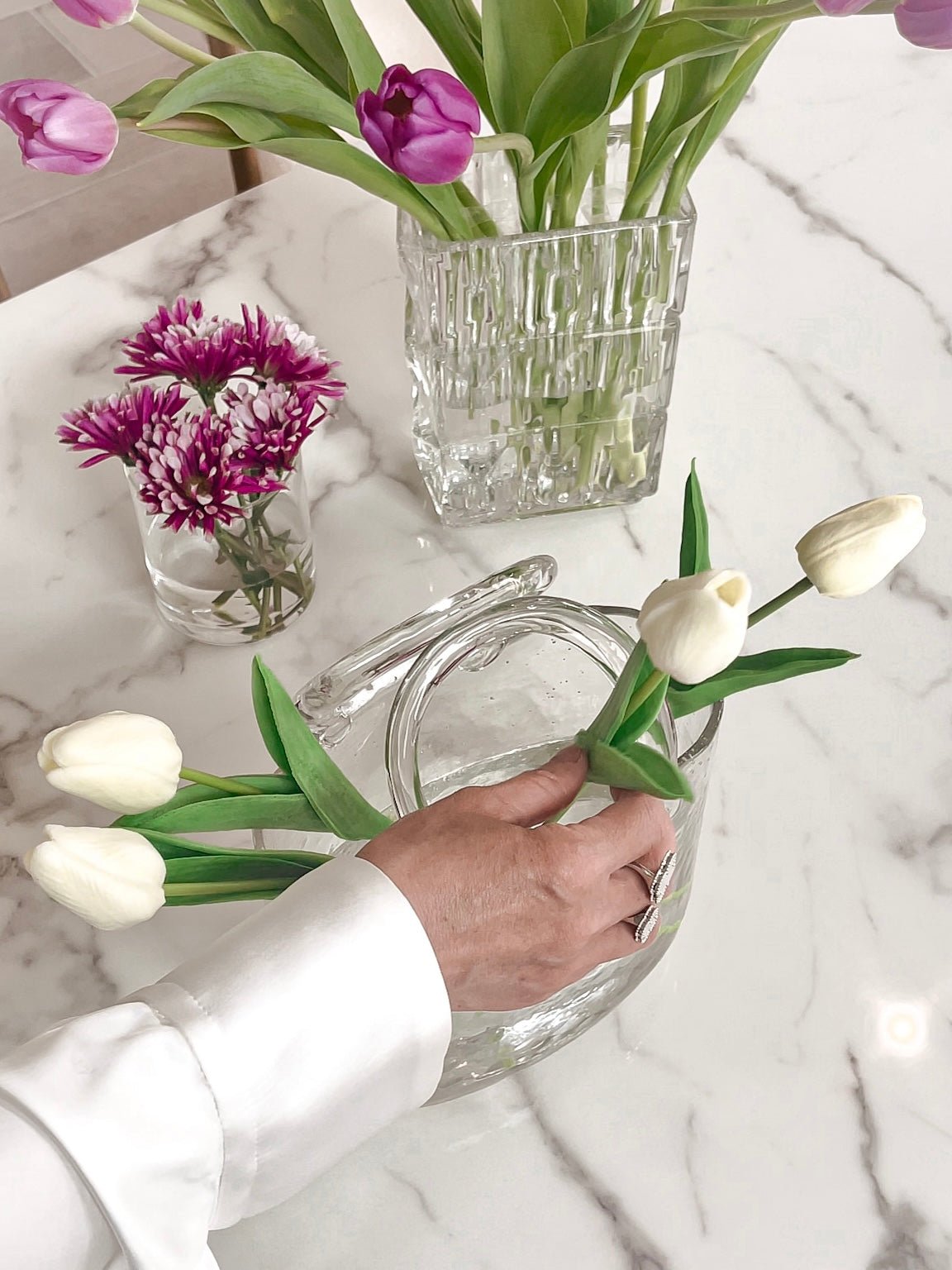 Elegant Glass Handbag Vase Decor