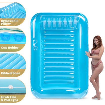 Viral Inflatable Tanning Pool Lounge Float (70" x 46")