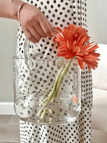 Elegant Glass Handbag Vase Decor