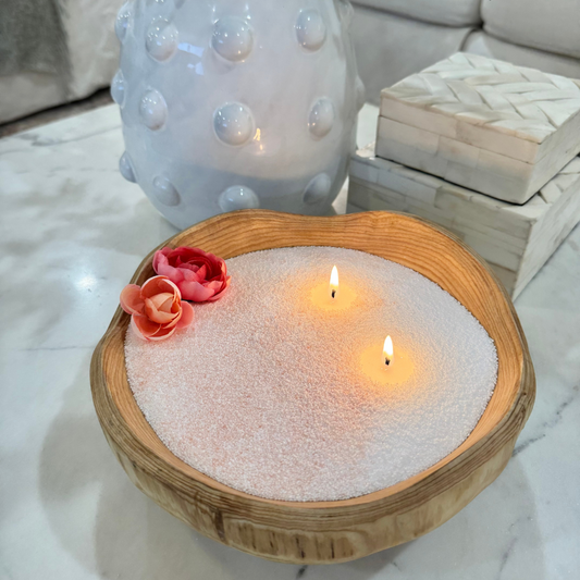 Pearled Sand Candle Set